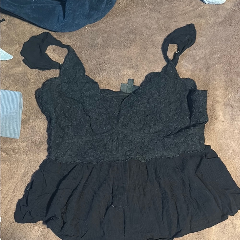 Elegant Black Lace Top